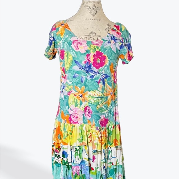 Jams World vintage colorful print mini dress - Picture 2 of 5